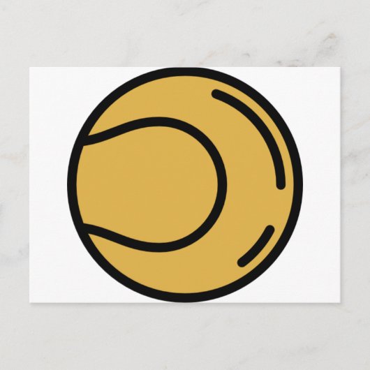 Tennisball Postkarte (Vorderseite)