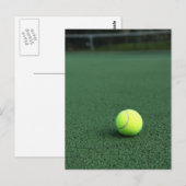 Tennisball Postkarte (Vorne/Hinten)