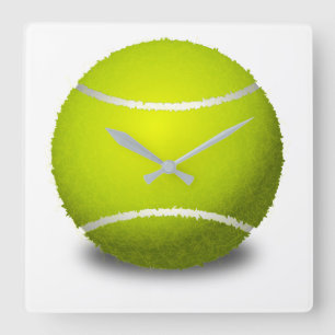 Tennisball Quadratische Wanduhr