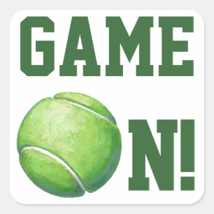 Tennisball Quadratischer Aufkleber