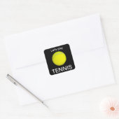 Tennisball Quadratischer Aufkleber (Umschlag)