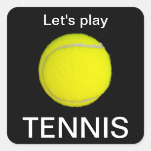 Tennisball Quadratischer Aufkleber