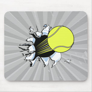 Tennisball reißt hindurch mousepad