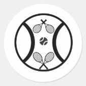 Tennisball Runder Aufkleber (Vorderseite)
