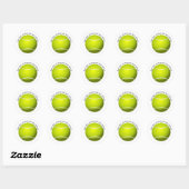 Tennisball Runder Aufkleber (Blatt)