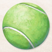 Tennisball Runder Pappuntersetzer (Vorderseite)