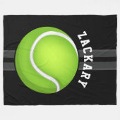 Tennisball-Schwarzes Fleecedecke (Vorderseite (Horizontal))
