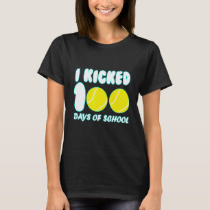 Tennisball Sport Ich kickte 100 Tage Schule Lehrer T-Shirt