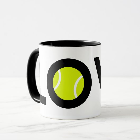 Tennisball Tasse (Vorderseite Links)