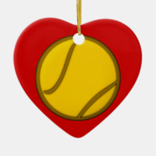 Tennisball tennis ball keramik ornament