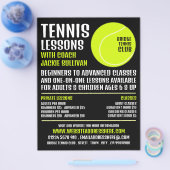 Tennisball, Tennisunterricht/Klassenwerbung Flyer (Einzeln)