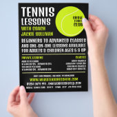 Tennisball, Tennisunterricht/Klassenwerbung Flyer (Hand)