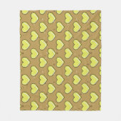 Tennisball-Textur in Herzform - Muster Fleecedecke (Vorderseite)
