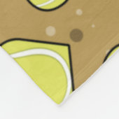 Tennisball-Textur in Herzform - Muster Fleecedecke (Ecke)