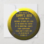 Tennisball-Themenkreis Party Einladungen (Rückseite)