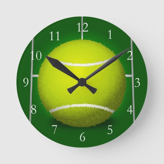 Tennisball-Uhr Runde Wanduhr (Vorderseite)