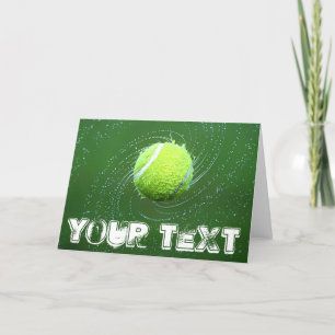 Tennisball und benutzerdefinierte Textgrusskarte Karte