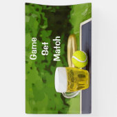 Tennisball und Bierspiel-Set Banner (Vertikal)
