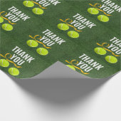 Tennisball und Danke, Wort Geschenkpapier (Ecke)
