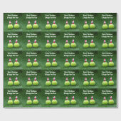 Tennisball und der Weihnachtsmann für Weihnachtsfe Geschenkpapier (Flach)