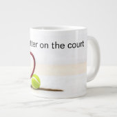 Tennisball und Racker sind besser auf dem Platz Jumbo-Tasse (Vorderseite Rechts)