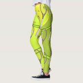 Tennisball und Racket auf Gelb Leggings (Links)