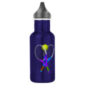 Tennisball und Rackets Edelstahlflasche (Links)