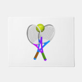 Tennisball und Rackets Fußmatte (Vorderseite)