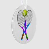 Tennisball und Rackets Ornament (Vorderseite)
