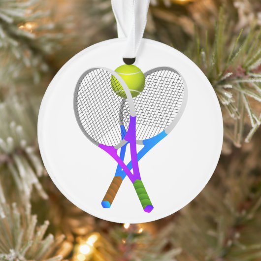 Tennisball und Rackets Ornament (Baum)