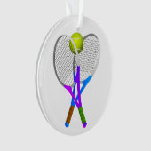 Tennisball und Rackets Ornament (Vorderseite)
