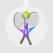 Tennisball und Rackets Ornament (Rückseite)