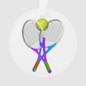 Tennisball und Rackets Ornament (Vorderseite)