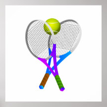 Tennisball und Rackets