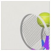 Tennisball und Rackets Stoff (Nahaufnahme)