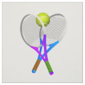 Tennisball und Rackets Stoff (Muster)