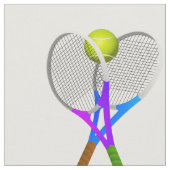 Tennisball und Rackets Stoff (Nahaufnahme)