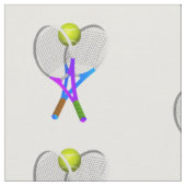 Tennisball und Rackets Stoff (Nahaufnahme)