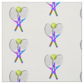 Tennisball und Rackets Stoff (Muster)