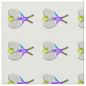 Tennisball und Rackets Stoff (Nahaufnahme)