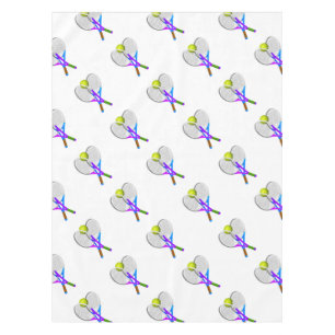 Tennisball und Rackets Tischdecke