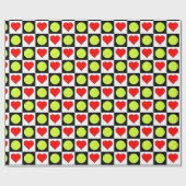 Tennisball und Tennis Party Geschenkpapier (Flach)