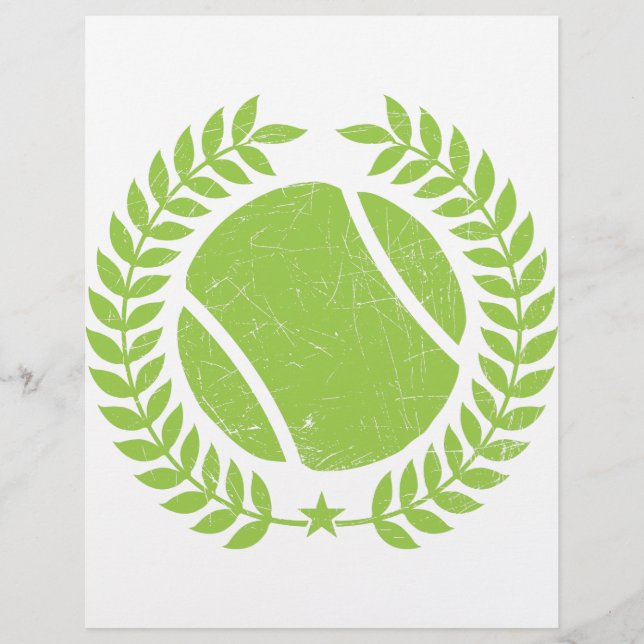 Tennisball und Tennisteam Vintages Design (Vorderseite)