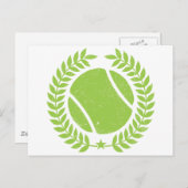 Tennisball und Tennisteam Vintages Design Postkarte (Vorne/Hinten)