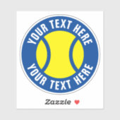 Tennisball-Vinyl-Aufkleber mit Sondertext Aufkleber (Blatt)