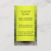 Tennisball Visitenkarte (Rückseite)