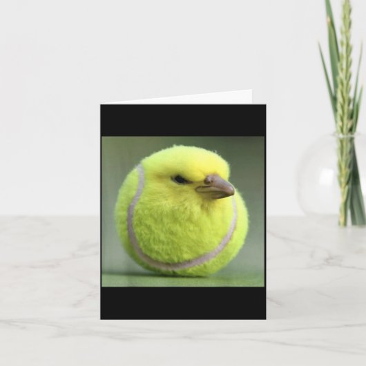 Tennisball-Vogel Karte (Vorderseite)
