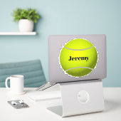 Tennisball-Vorlage Aufkleber (Laptop auf Schreibtisch)