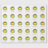 Tennisball-Weihnachten Geschenkpapier (Flach)