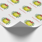 Tennisball-Weihnachten Geschenkpapier (Ecke)